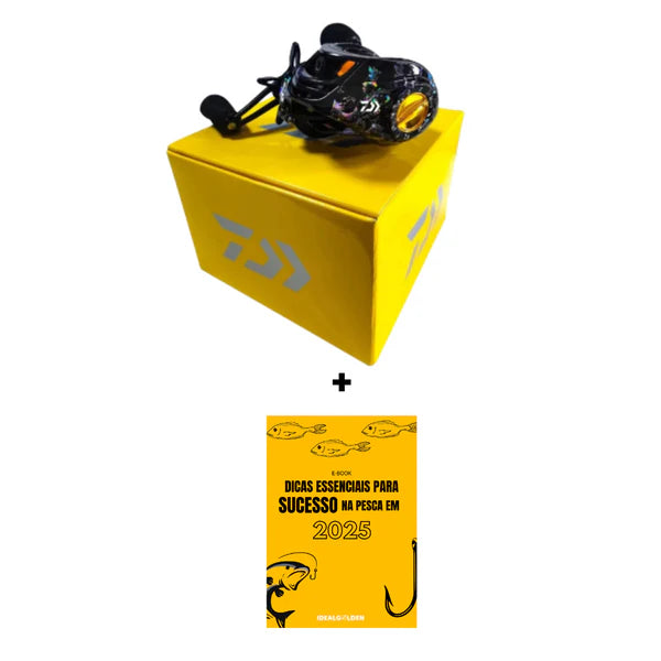 Carretilha de Pesca Daiwa 7.2:1 Anti Cabeleira + Brinde Exclusivo